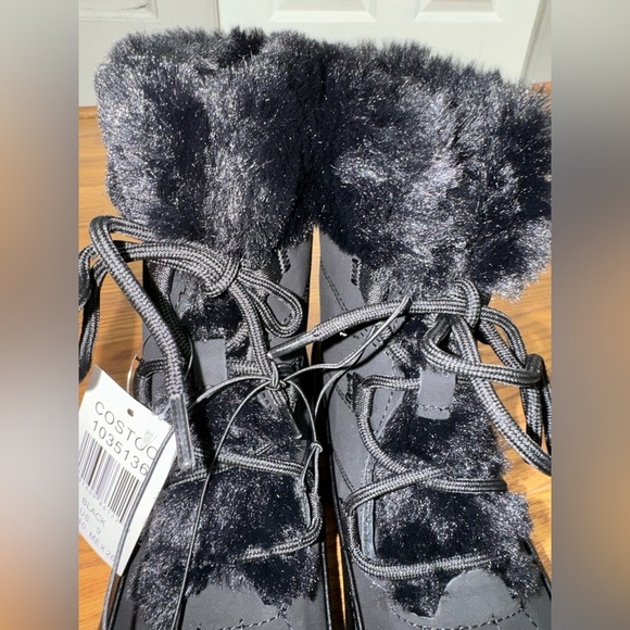 JBU Colorado black faux fur, water resistant, memory foam boots woman size 9 - Picture 7 of 13